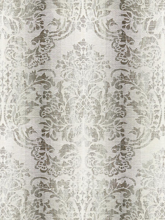 Scalamandre Sorrento Linen Damask Zinc Fabric