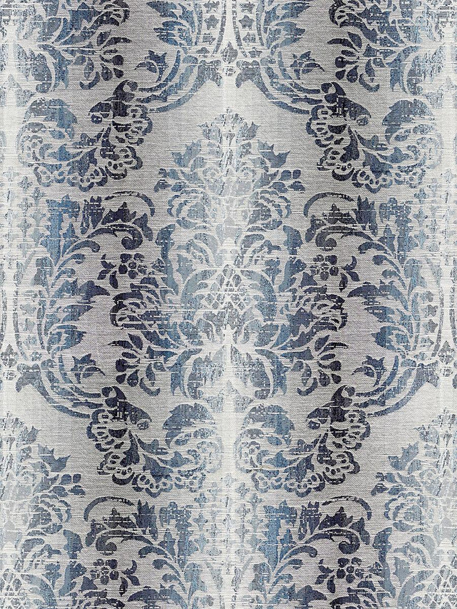 Scalamandre Sorrento Linen Damask Indigo Fabric