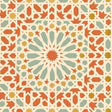 Schumacher Nasrid Palace Mosaic Persimmon Wallpaper