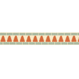 Schumacher Cadiz Mosaic Border Persimmon Wallpaper