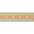 Schumacher Darro Mosaic Border Persimmon Wallpaper