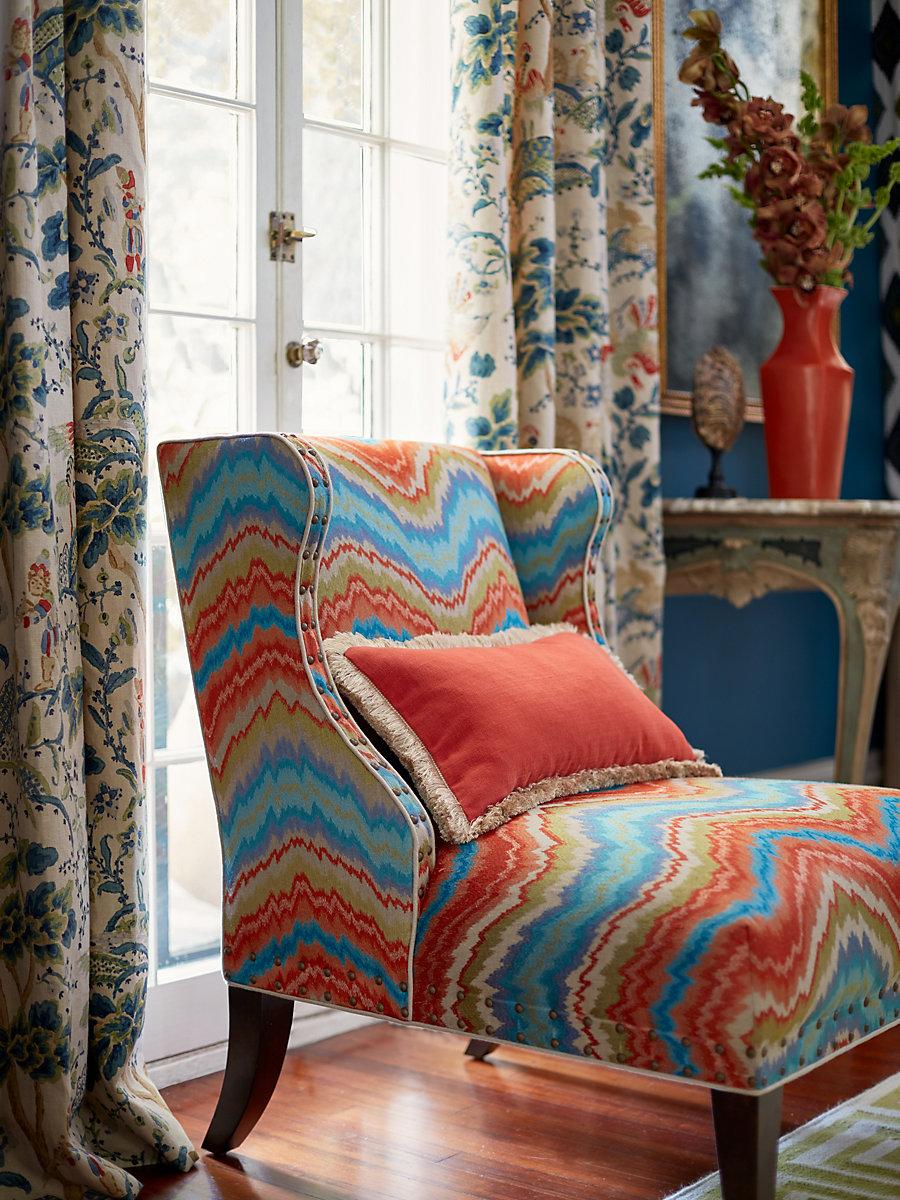 Scalamandre Bergamo Embroidery Spice Market Fabric