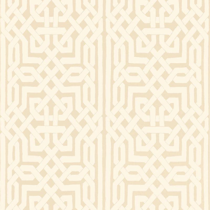 Schumacher Malaga Flax Wallpaper