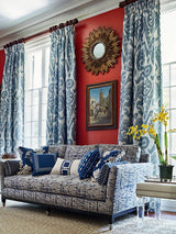 Scalamandre Bukhara Silk Ikat Indigo Fabric