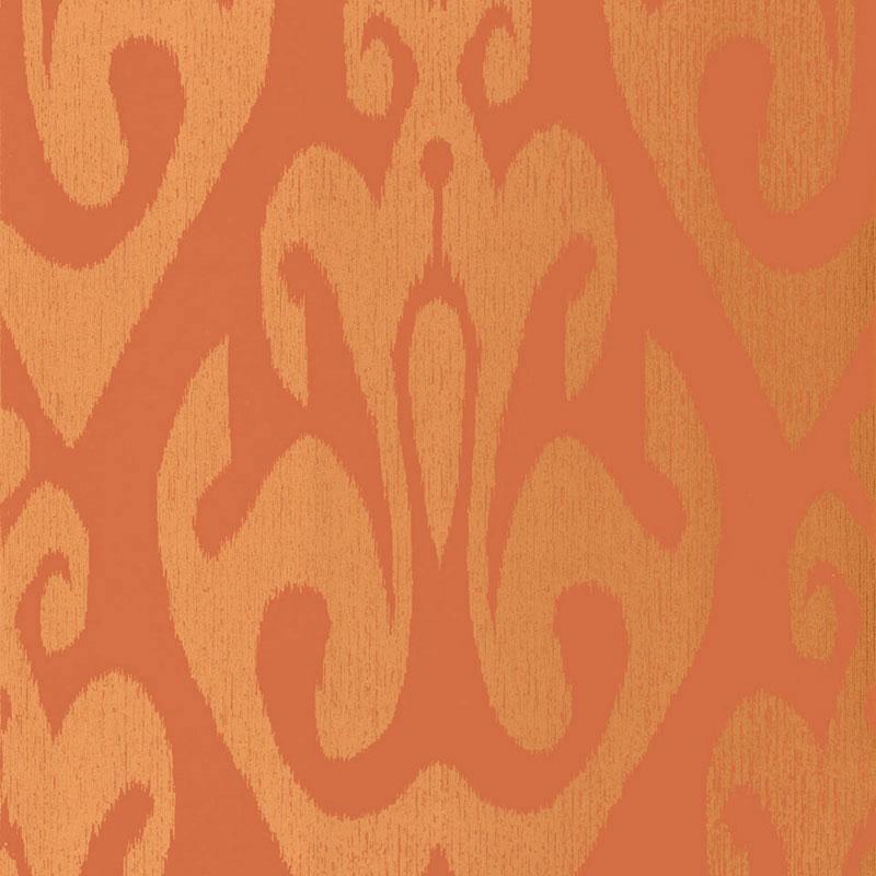 Schumacher Tokat Cinnabar Wallpaper