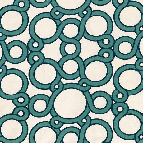 Schumacher Conundrum Peacock Fabric