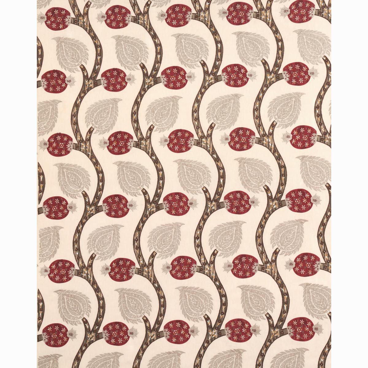 Schumacher Nurata Embroidery Stone Fabric