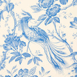 Schumacher Birds Of Paradise Blue Fabric