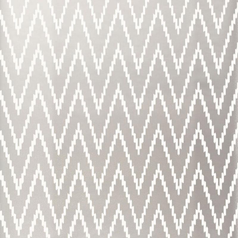 Schumacher Kasari Ikat Silver Wallpaper