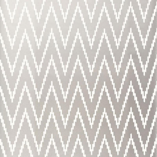 Schumacher Kasari Ikat Silver Wallpaper