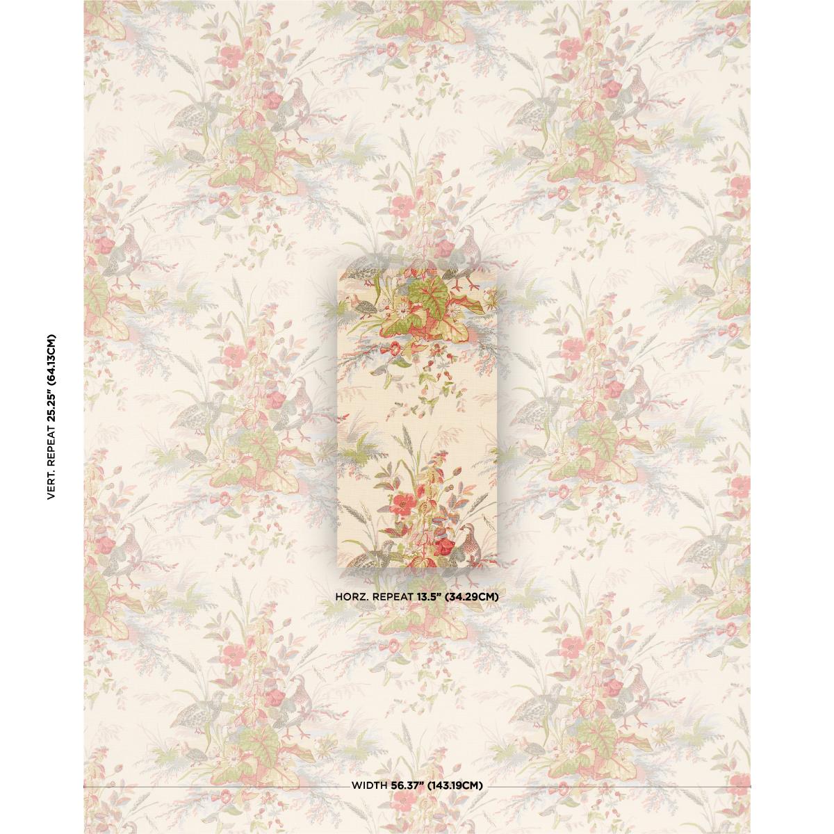 Schumacher Quail Meadow Winter Fabric