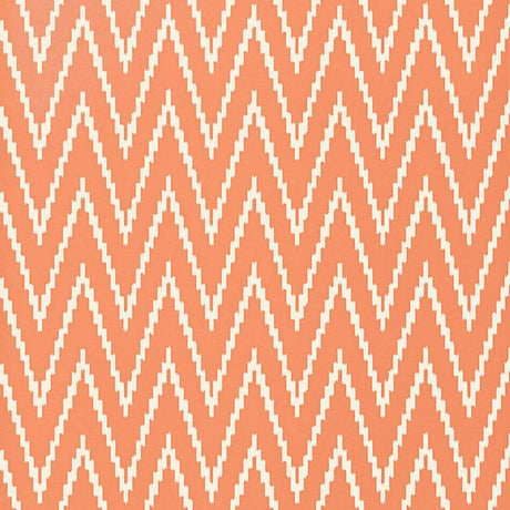 Schumacher Kasari Ikat Terra Cotta Wallpaper