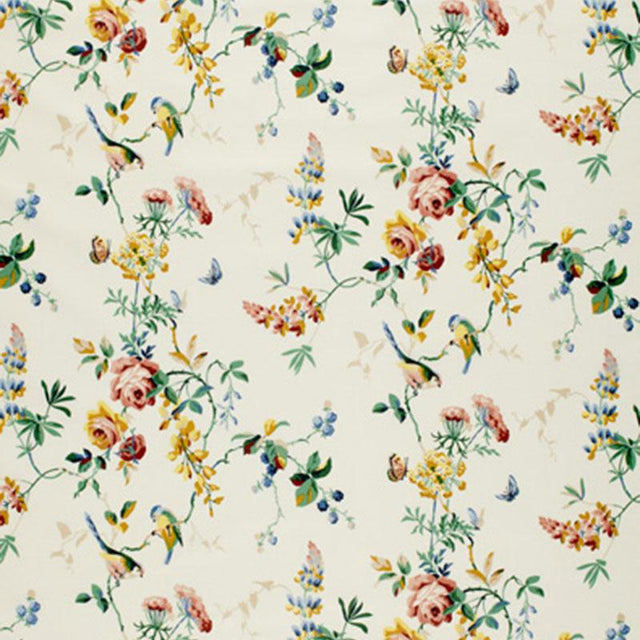 Schumacher Chickadee Floral Primary Fabric
