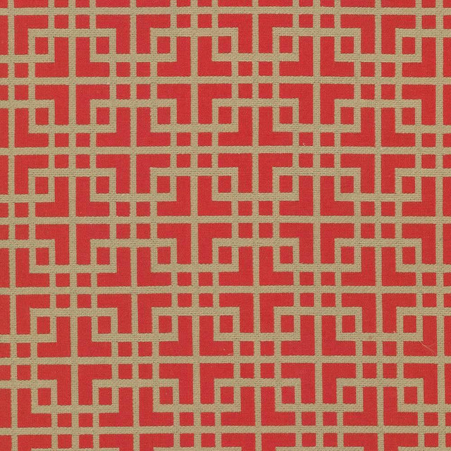 Kasmir Sakura Fret Firecracker Fabric