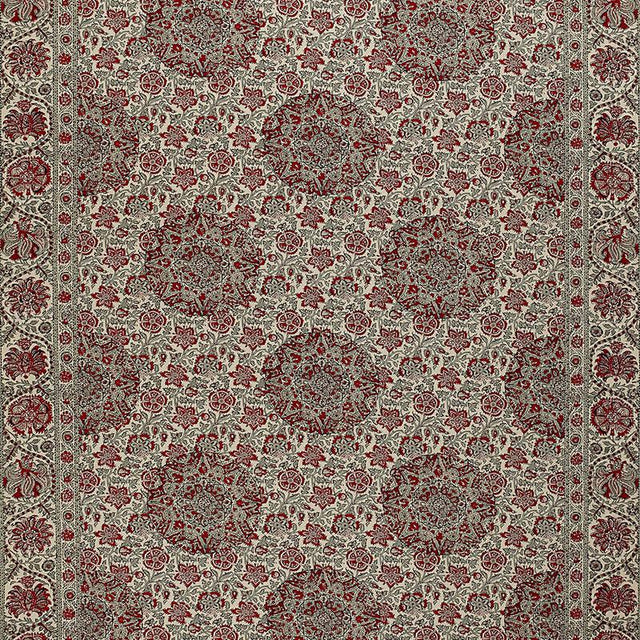 Schumacher Kaya Medallion Document Fabric