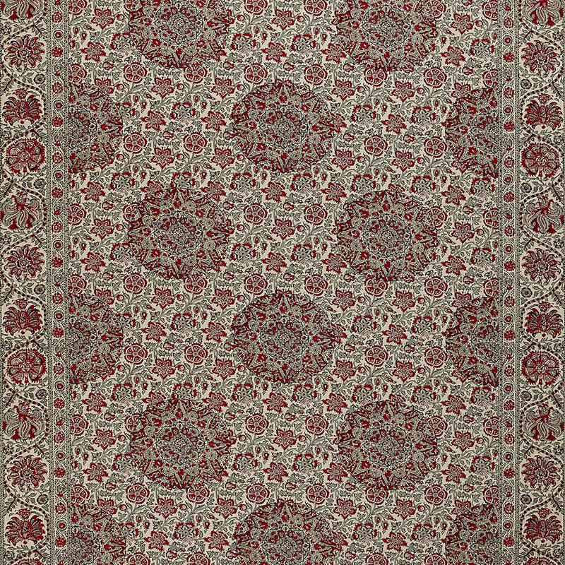 Schumacher Kaya Medallion Document Fabric