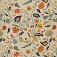 Schumacher Apsley Vine Apricot & Teal Fabric