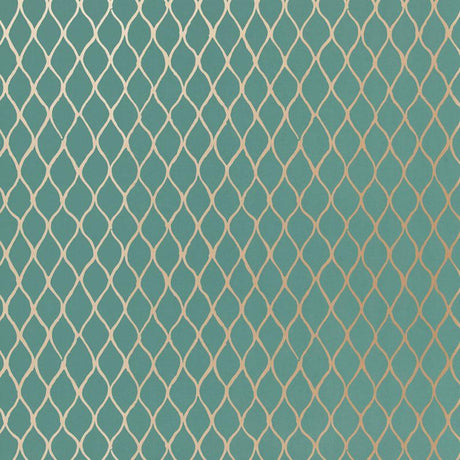 Schumacher Valencia Turquoise Wallpaper