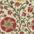 Schumacher Fergana Embroidery Print Teak Fabric