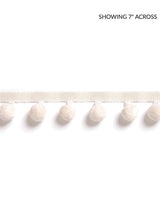 Scalamandre Osborne Pom Pom Fringe Ivory Trim