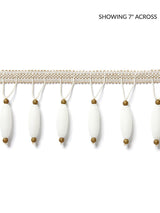 Scalamandre Vionnet Beaded Fringe Alabaster Trim