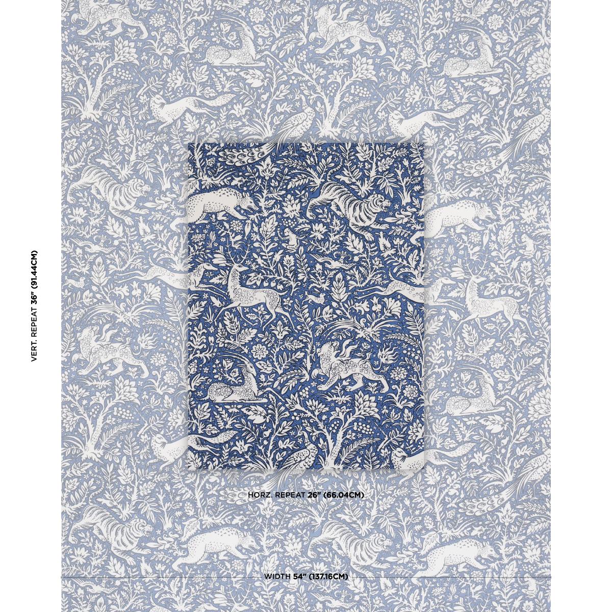 Schumacher Khan'S Park Navy Fabric