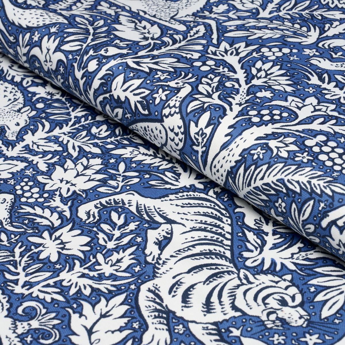 Schumacher Khan'S Park Navy Fabric