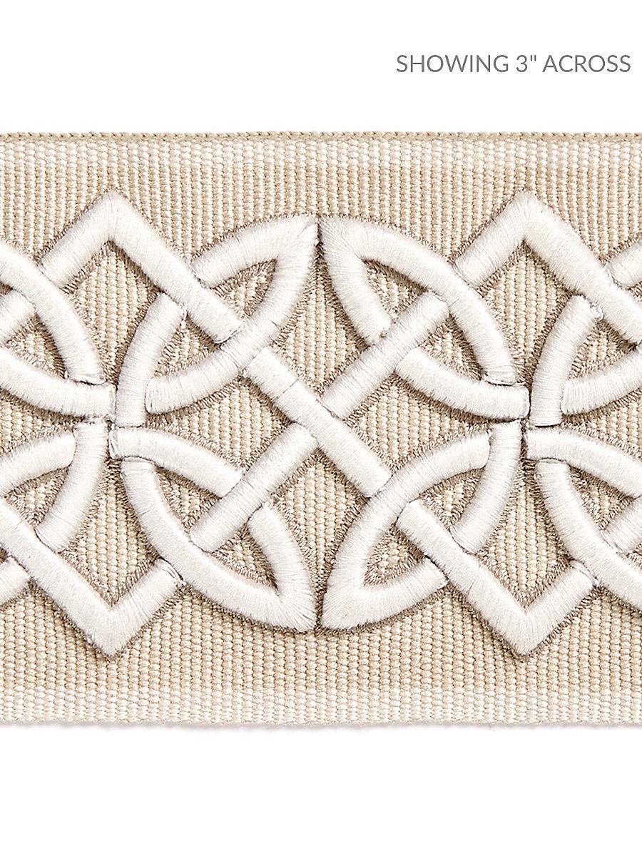 Scalamandre Celtic Embroidered Tape Linen Trim