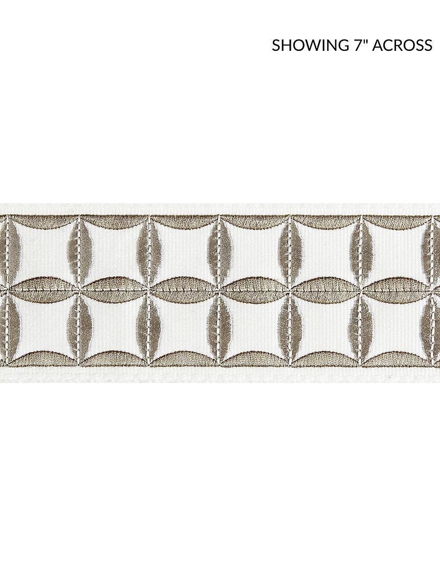 Scalamandre Fiori Embroidered Tape Platinum Trim
