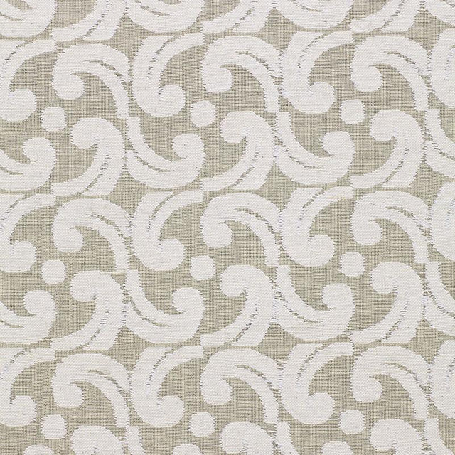 Schumacher Baroque Cutwork Natural Fabric