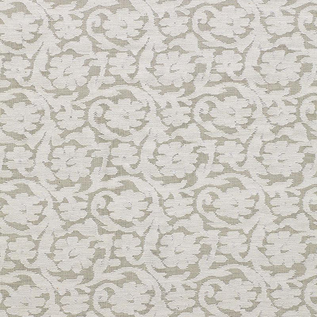Schumacher Floral Cutwork Casement Natural Fabric