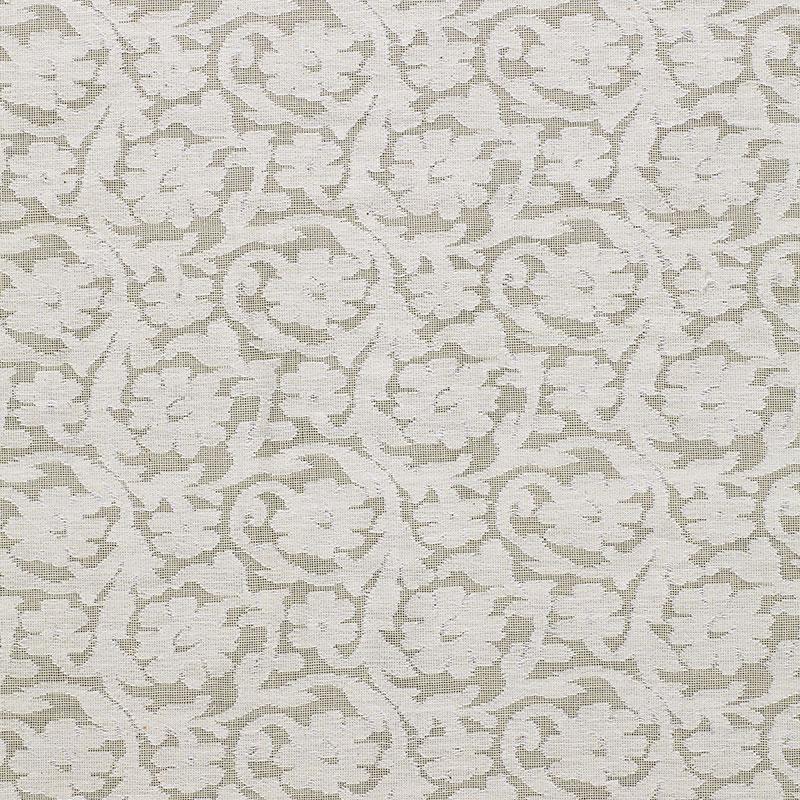 Schumacher Floral Cutwork Casement Natural Fabric