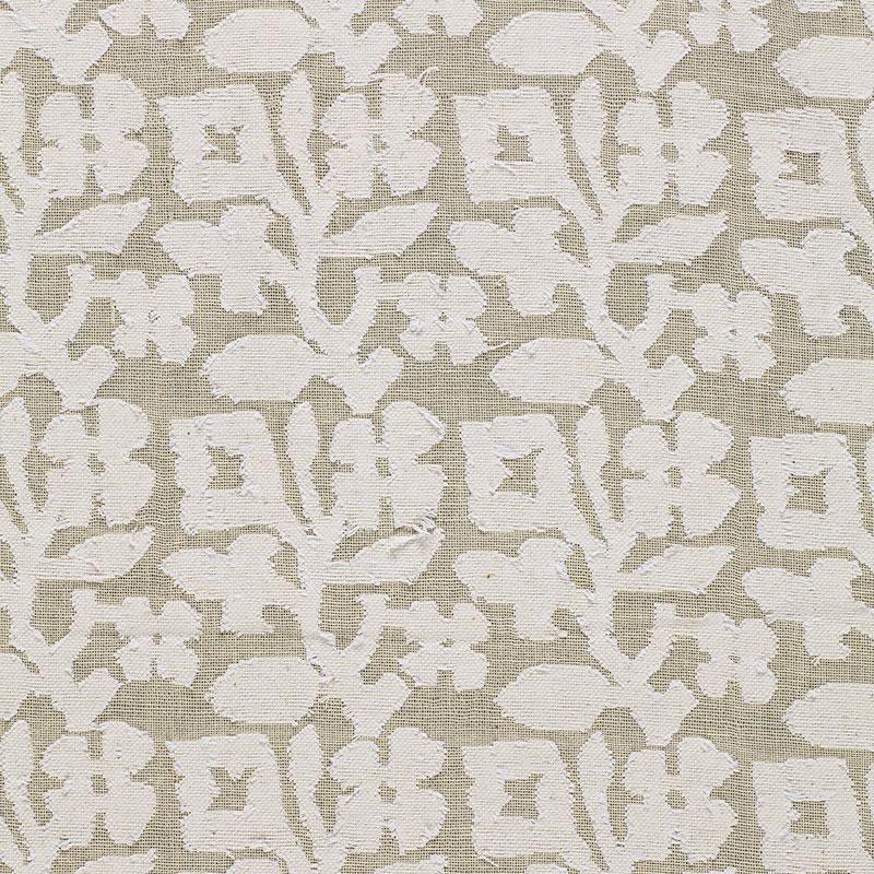 Schumacher Vine Cutwork Casement Natural Fabric