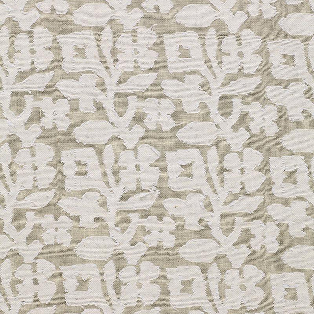 Schumacher Vine Cutwork Casement Natural Fabric