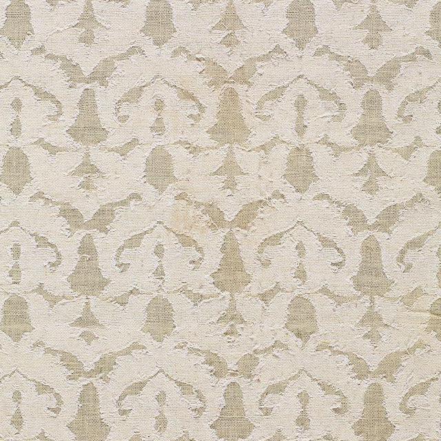 Schumacher Heart Vine Cutwork Casement Natural Fabric