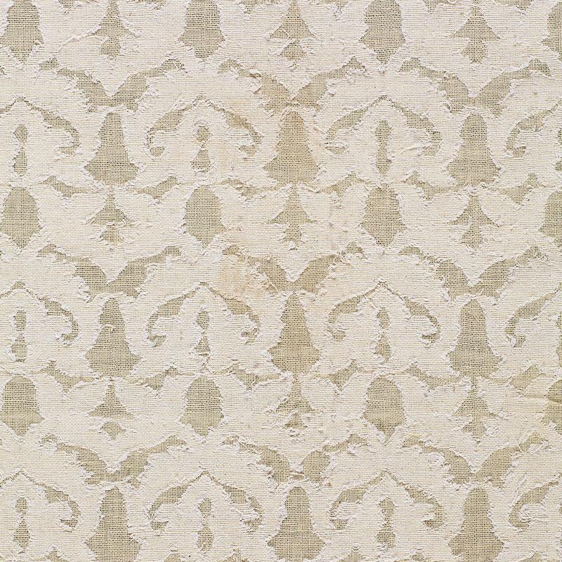 Schumacher Heart Vine Cutwork Casement Natural Fabric