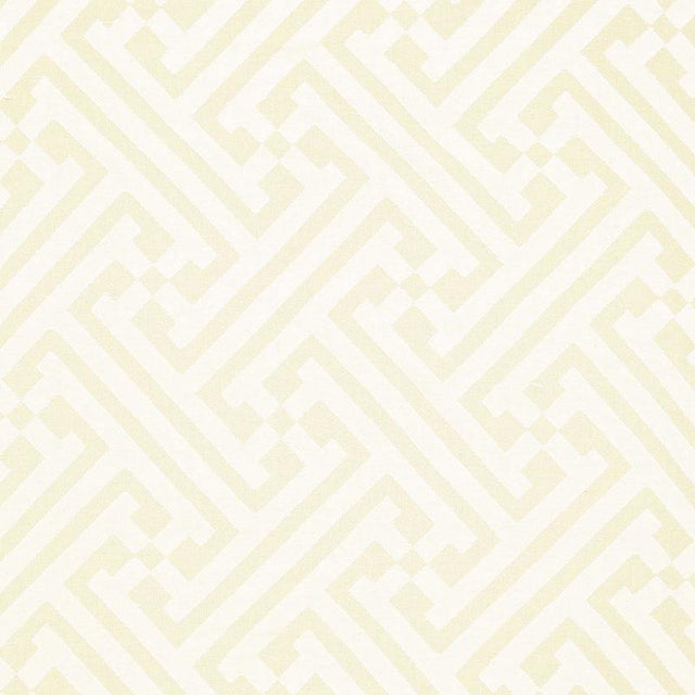 Schumacher Dhari Cutwork Casement White Natural Fabric