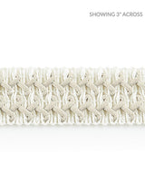 Scalamandre Kaarina Linen Braid Blanc Trim