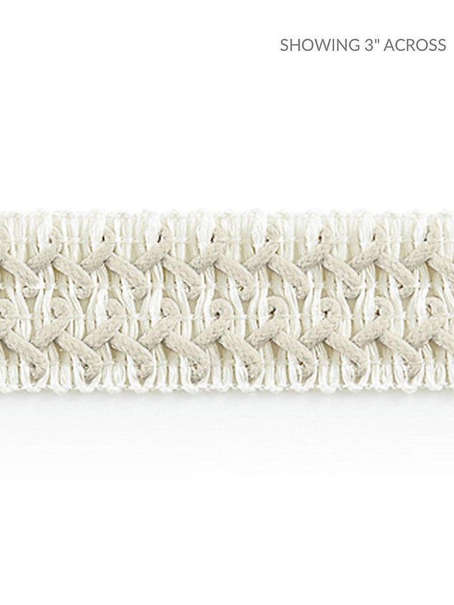 Scalamandre Kaarina Linen Braid Blanc Trim
