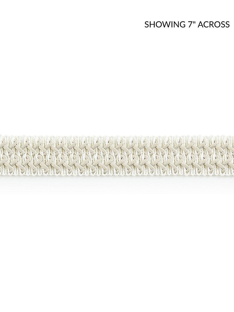 Scalamandre Kaarina Linen Braid Blanc Trim