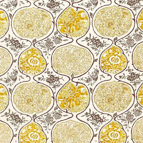 Schumacher Katsugi Gold And Mushroom Fabric