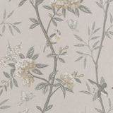 G P & J Baker PEONY & BLOSSOM DOVE/SILVER Wallpaper