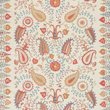 Schumacher Lakai Printed Embroidery Ivory Fabric