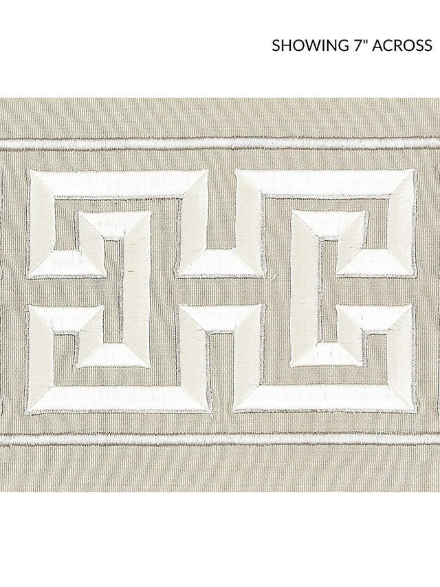 Scalamandre Imperial Embroidered Tape Pearl Grey Trim