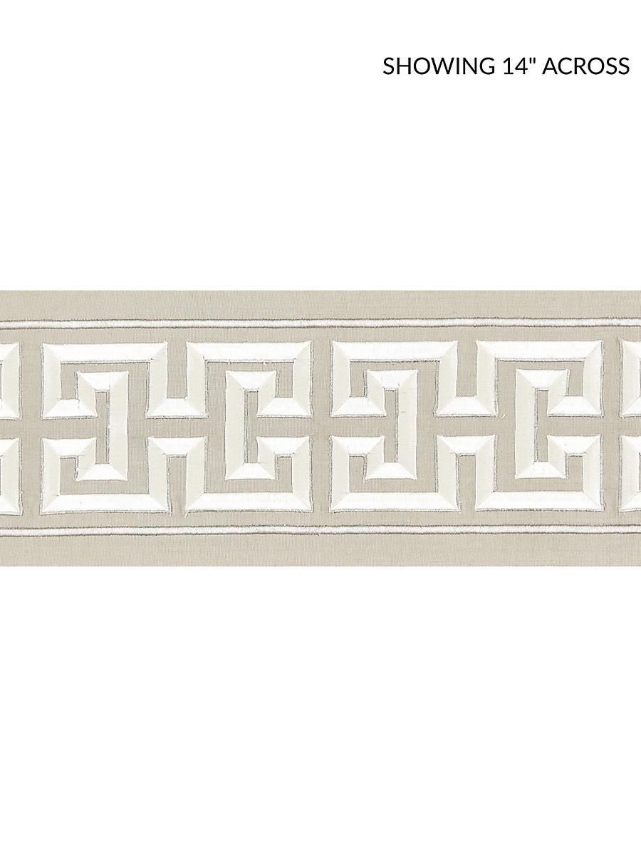 Scalamandre Imperial Embroidered Tape Pearl Grey Trim