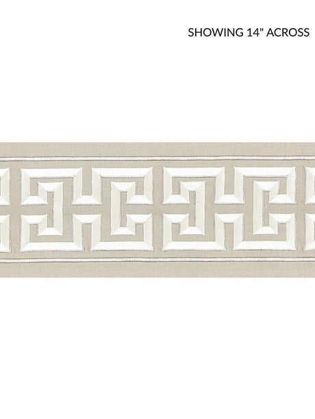 Scalamandre Imperial Embroidered Tape Pearl Grey Trim