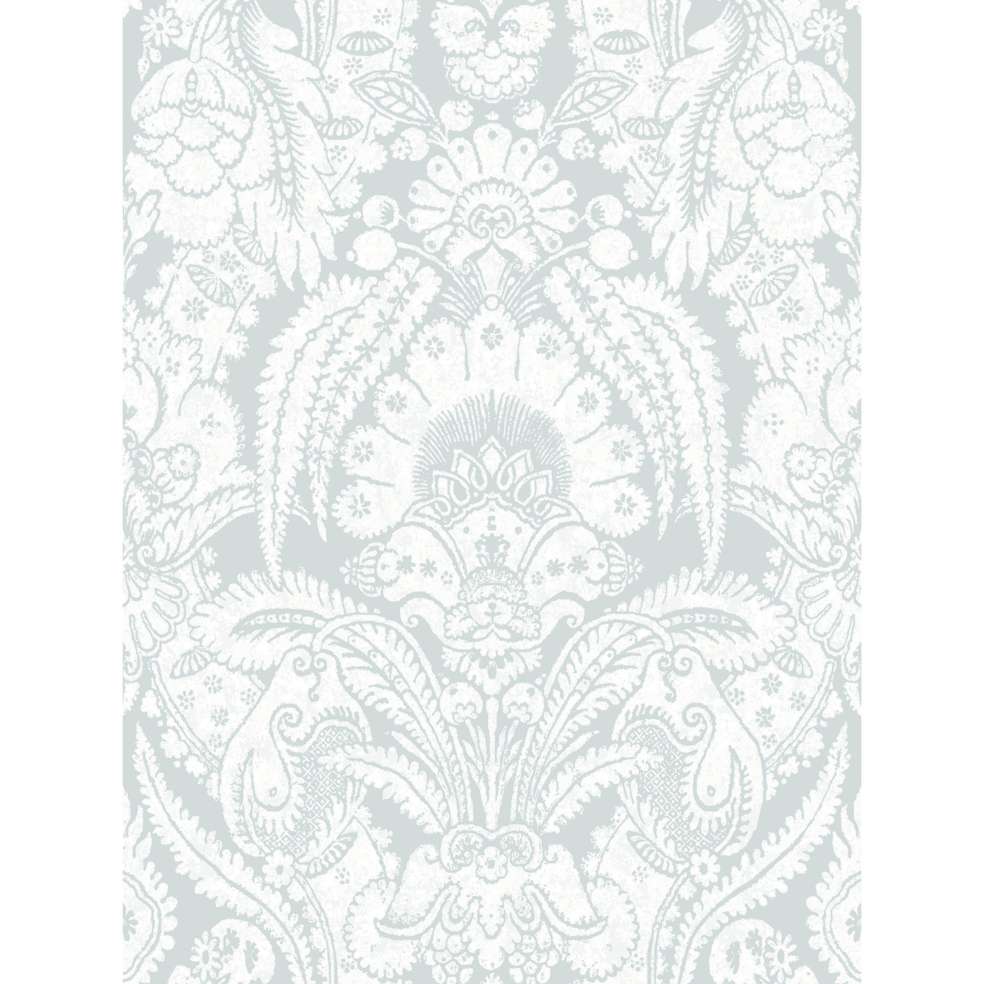 Cole & Son Chatterton Pale Blue And White Wallpaper