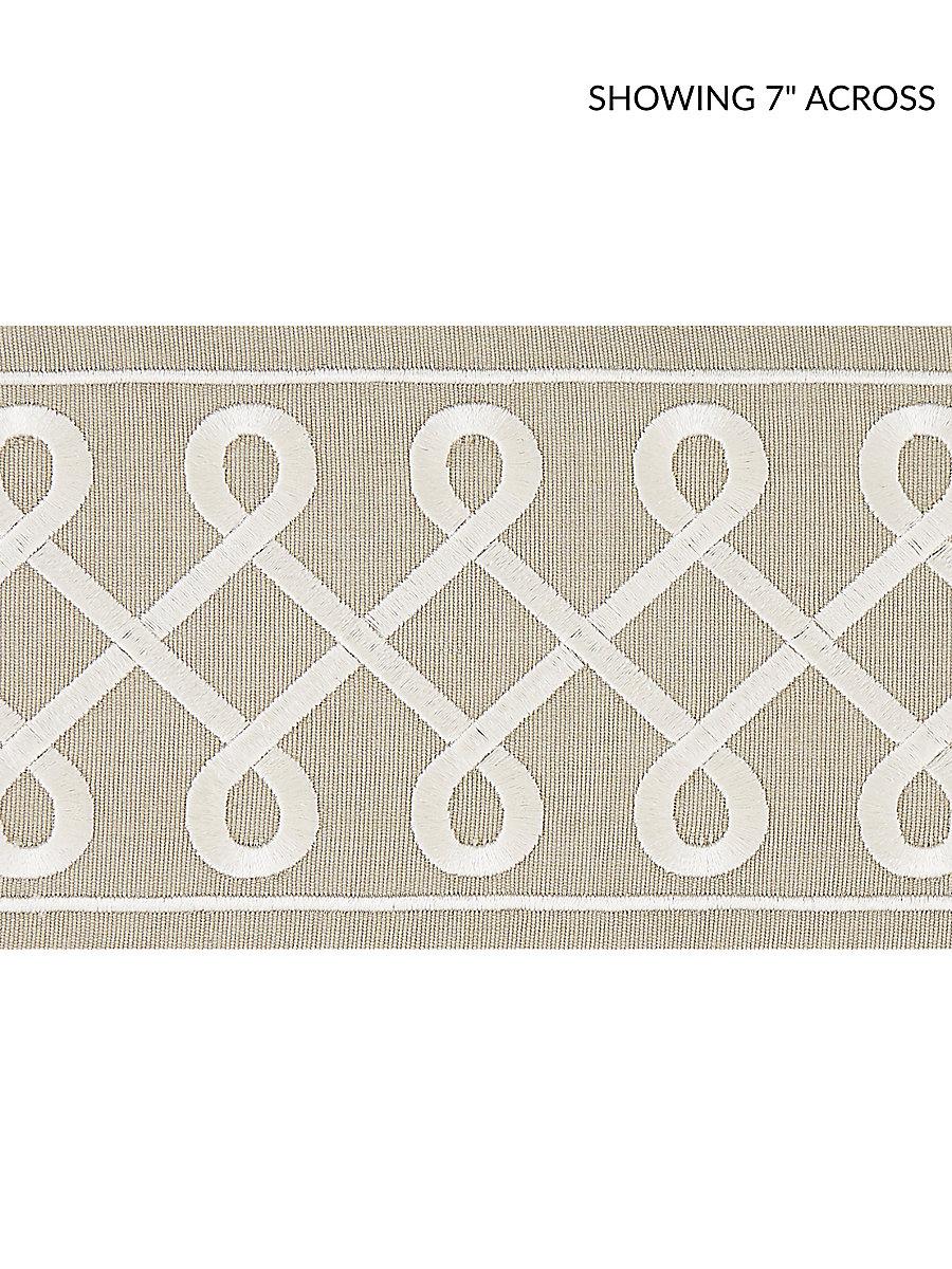 Scalamandre Soutache Embroidered Tape Pearl Grey Trim