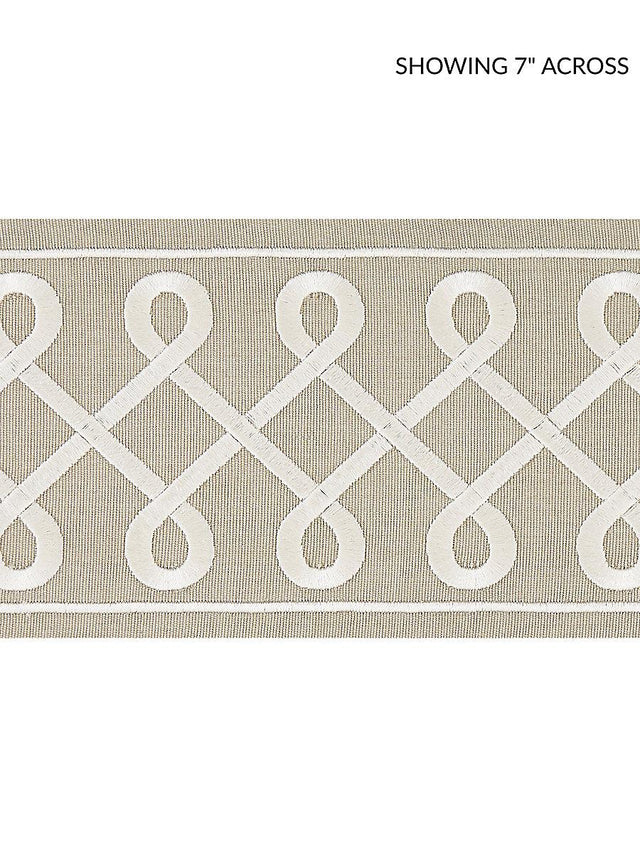 Scalamandre Soutache Embroidered Tape Pearl Grey Trim