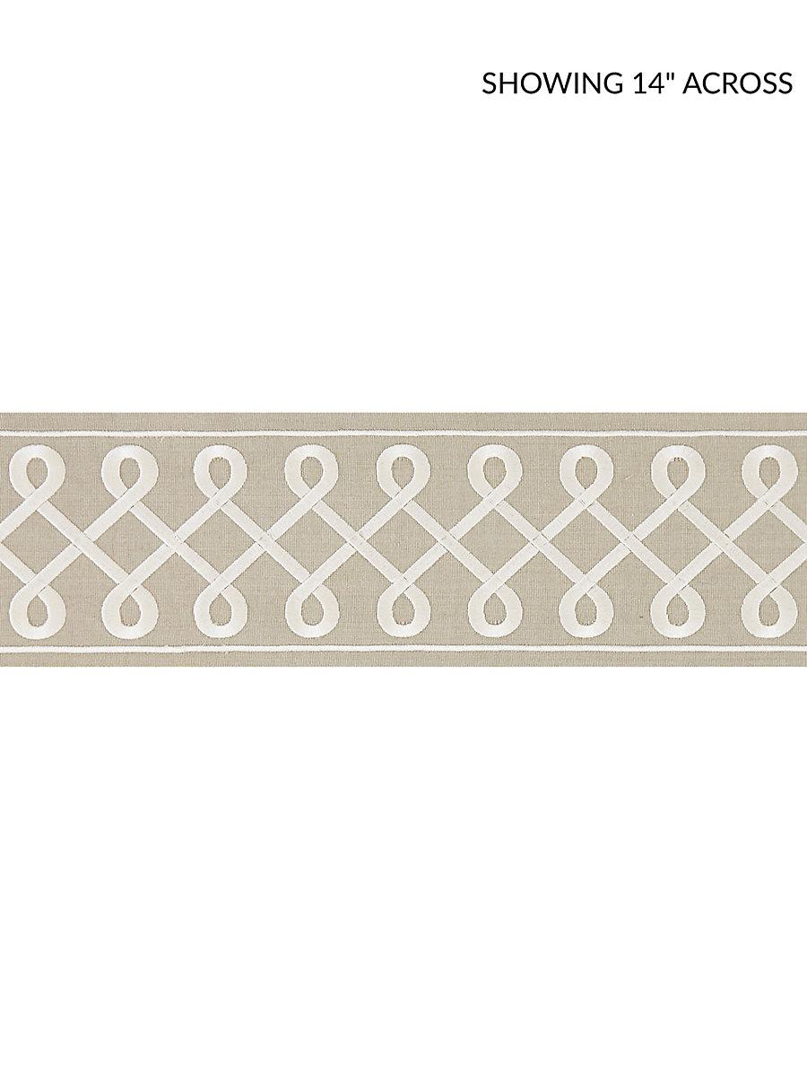 Scalamandre Soutache Embroidered Tape Pearl Grey Trim